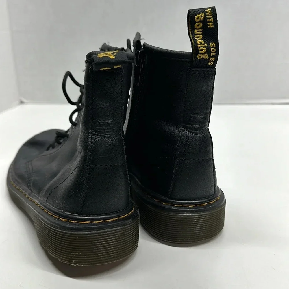 Doc Dr Martens Boots Docs Boot Combat Lace Up Leather 1460 Black Big Kids Size 2